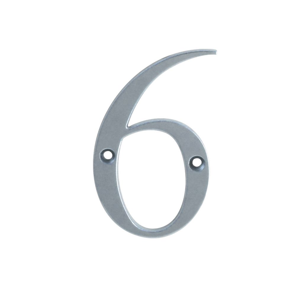 Image of Fab & Fix Door Numeral 6, 9 Polished Chrome 80mm 