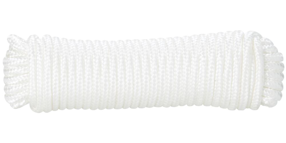 Image of Diall Braided Rope White 5mm x 10m 