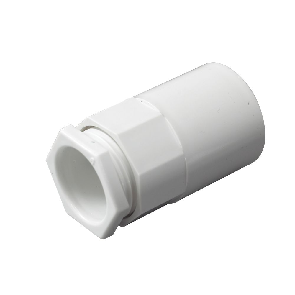 Image of Tower Female Conduit Adaptors 20mm White 2 Pack 