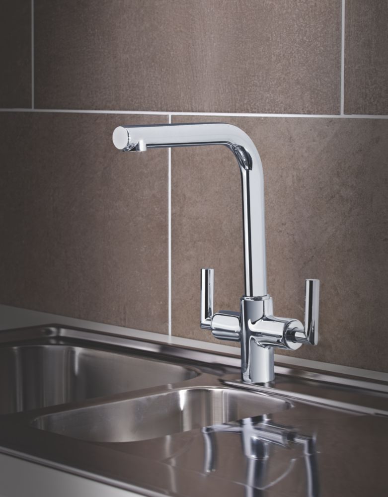 Image of Dolce Dual-Lever Mono Mixer Kitchen Tap Chrome 