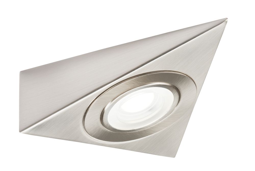 Image of Knightsbridge TRIB Triangular LED Under Cabinet Light Brushed Chrome 2W 135lm 