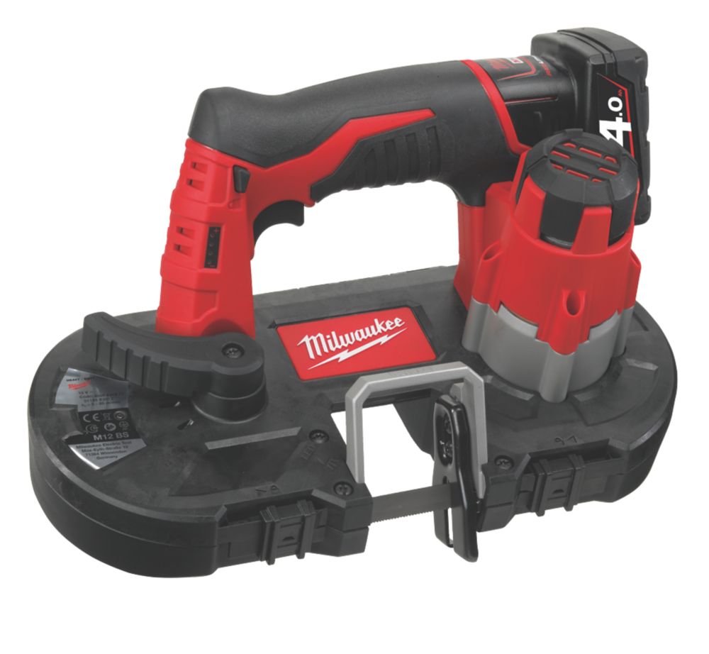 Image of Milwaukee M12 BS-402C 41mm 12V 2 x 4.0Ah Li-Ion RedLithium Cordless Sub-Compact Bandsaw 