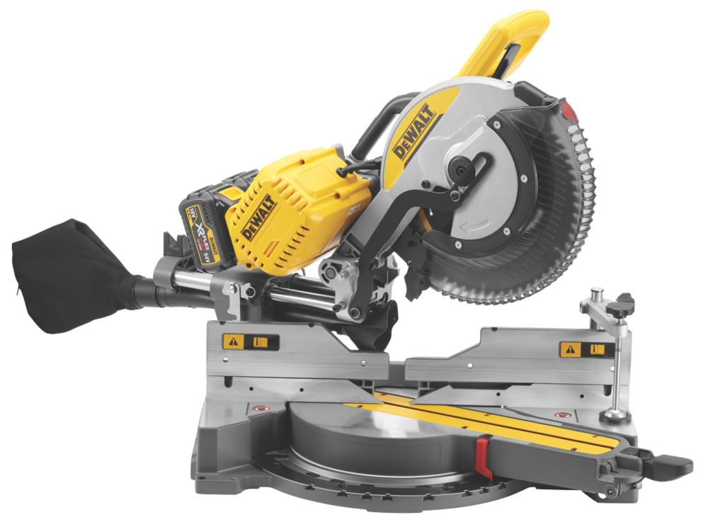 Image of DeWalt DHS780T2-GB 305mm 54V 2 x 6.0Ah Li-Ion XR FlexVolt Brushless Cordless Double-Bevel Sliding Compound Mitre Saw 