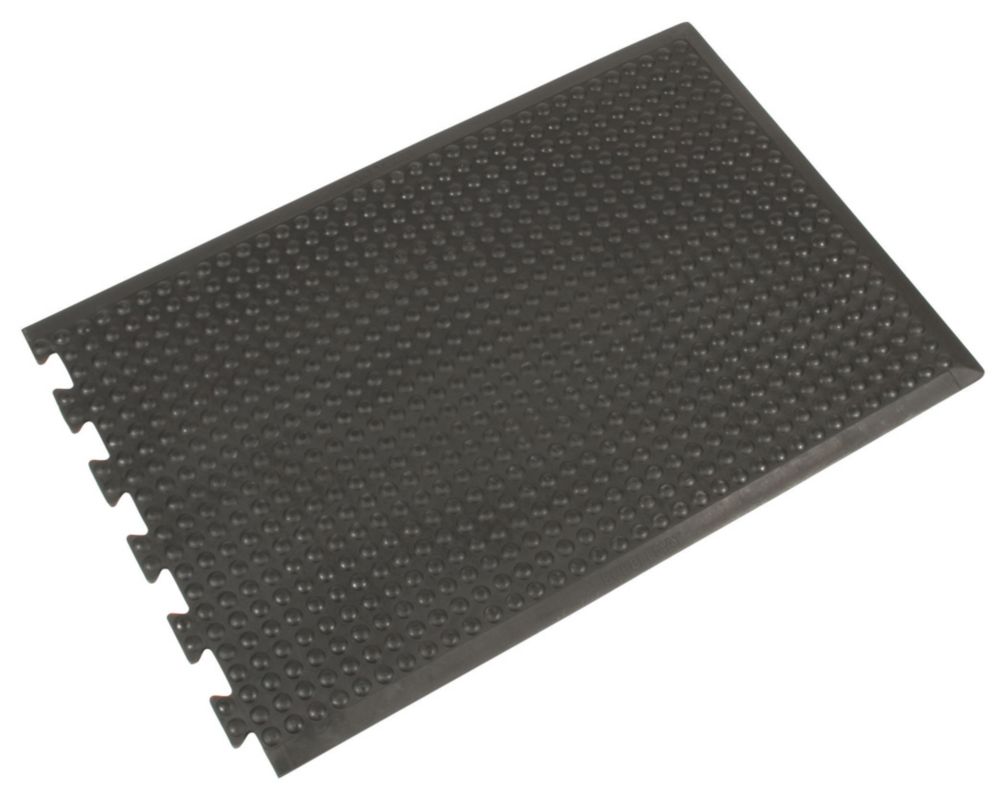 Image of COBA Europe Bubblemat Anti-Fatigue Floor End Mat Black 0.9m x 0.6m x 14mm 