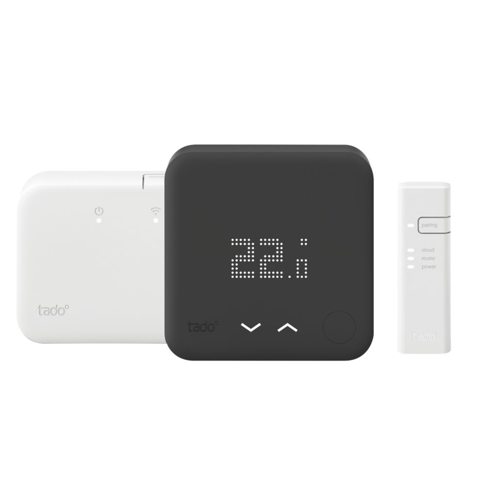 Image of Tado V3+ Black Edition Wireless Heating & Hot Water Smart Thermostat Starter Kit Black 