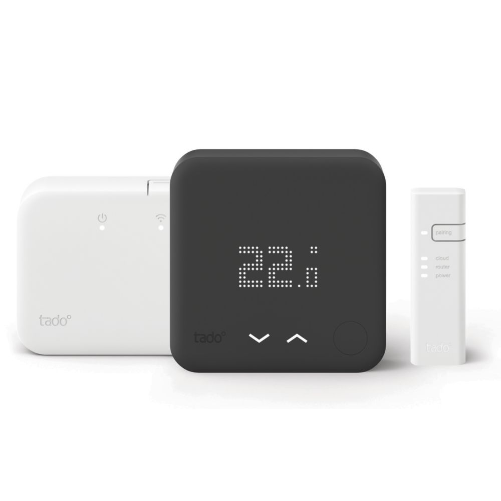 Image of Tado V3+ Black Edition Wireless Heating & Hot Water Smart Thermostat Starter Kit Black 