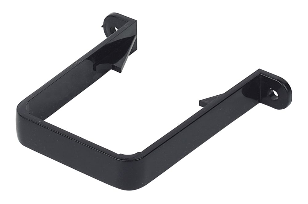 Image of FloPlast Square Line Square Clips Black 65mm 10 Pack 