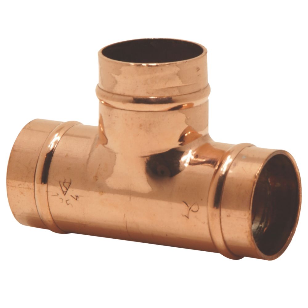 Image of Yorkshire Copper Solder Ring Equal Tee 22mm 