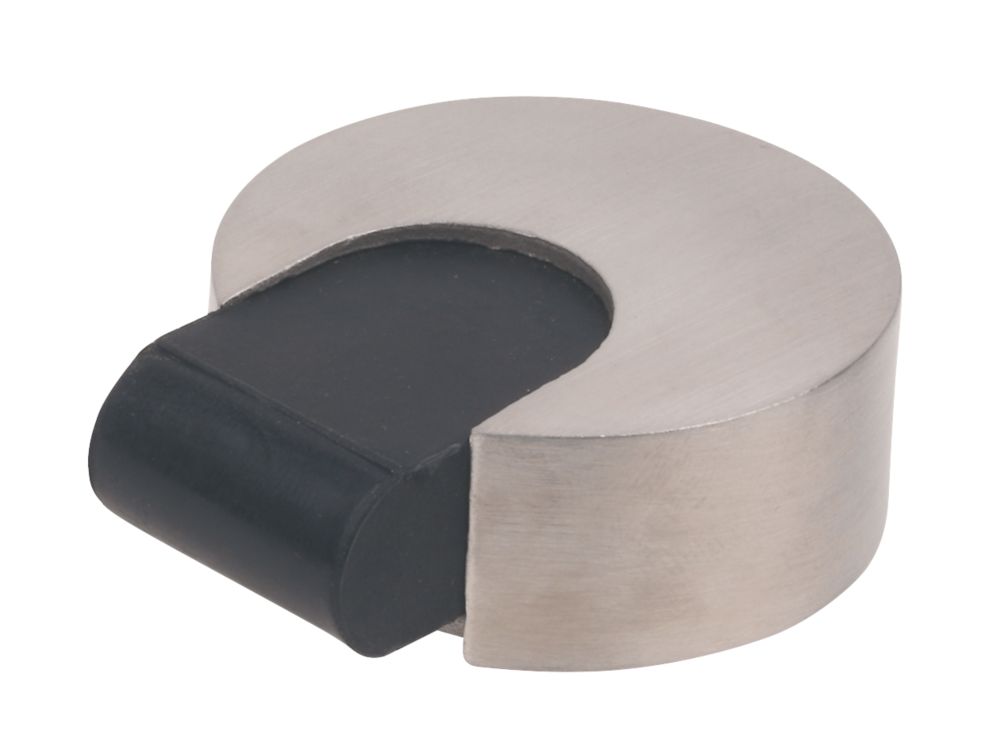 Image of Eclipse Round Door Stop 50 x 20mm Satin Stainless Steel 