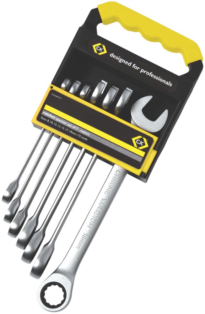 Image of C.K Ratchet Combi Spanner Set 7 Pieces 
