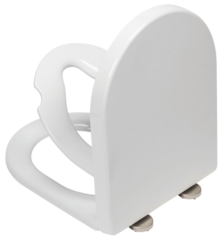 Image of Croydex Hillier Soft-Close with Quick-Release Toilet Seat Polypropylene White 