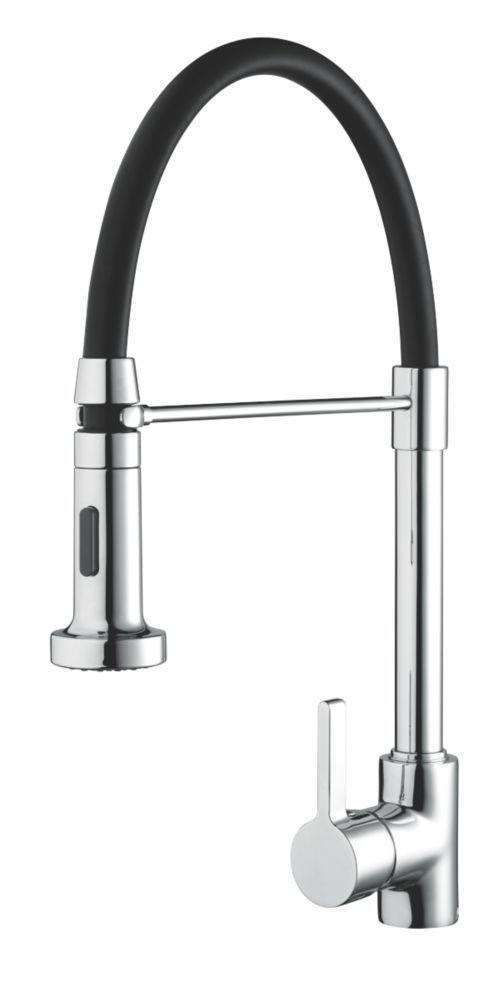 Image of Bristan Liquorice LQR PROSNK C Pull-Out Spray Mono Mixer Kitchen Tap Chrome 