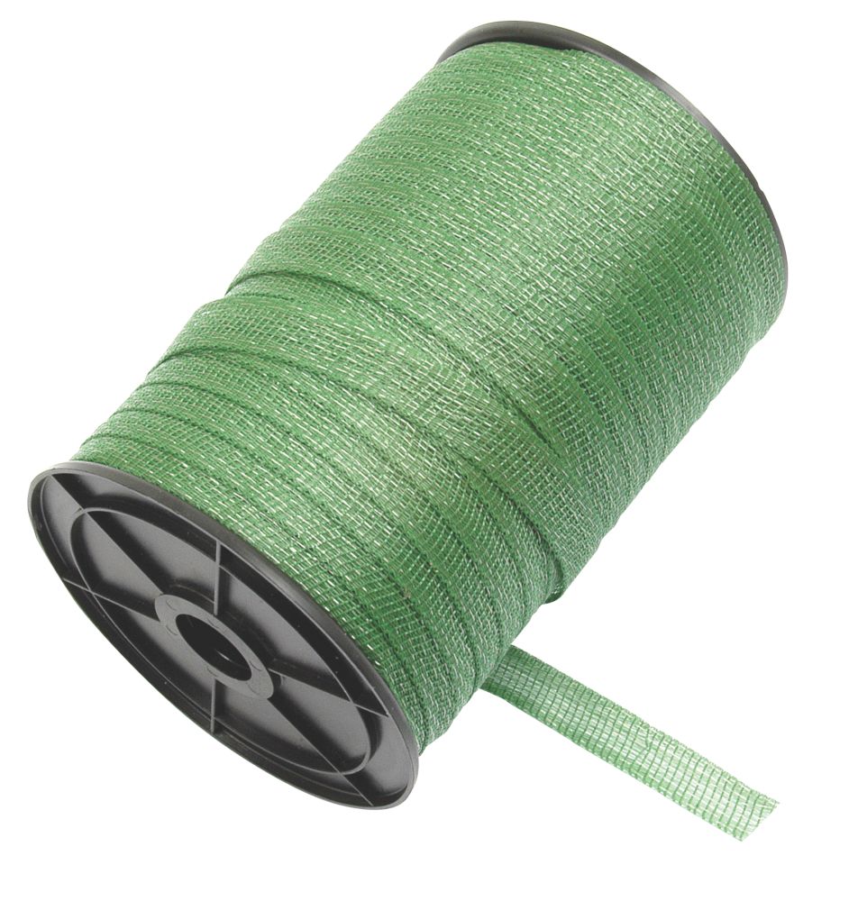 Image of Stockshop Electric Fence Polytape Green 20mm x 200m 