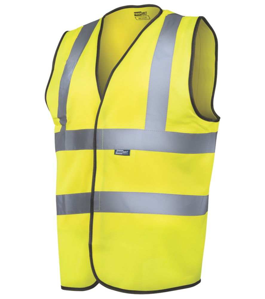 Image of Tough Grit High Visibility Vest Yellow XX Large 56" Chest 