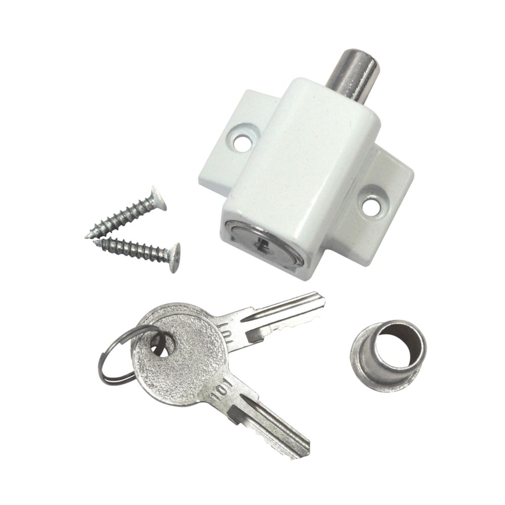 Image of Smith & Locke Patio Door Lock White 
