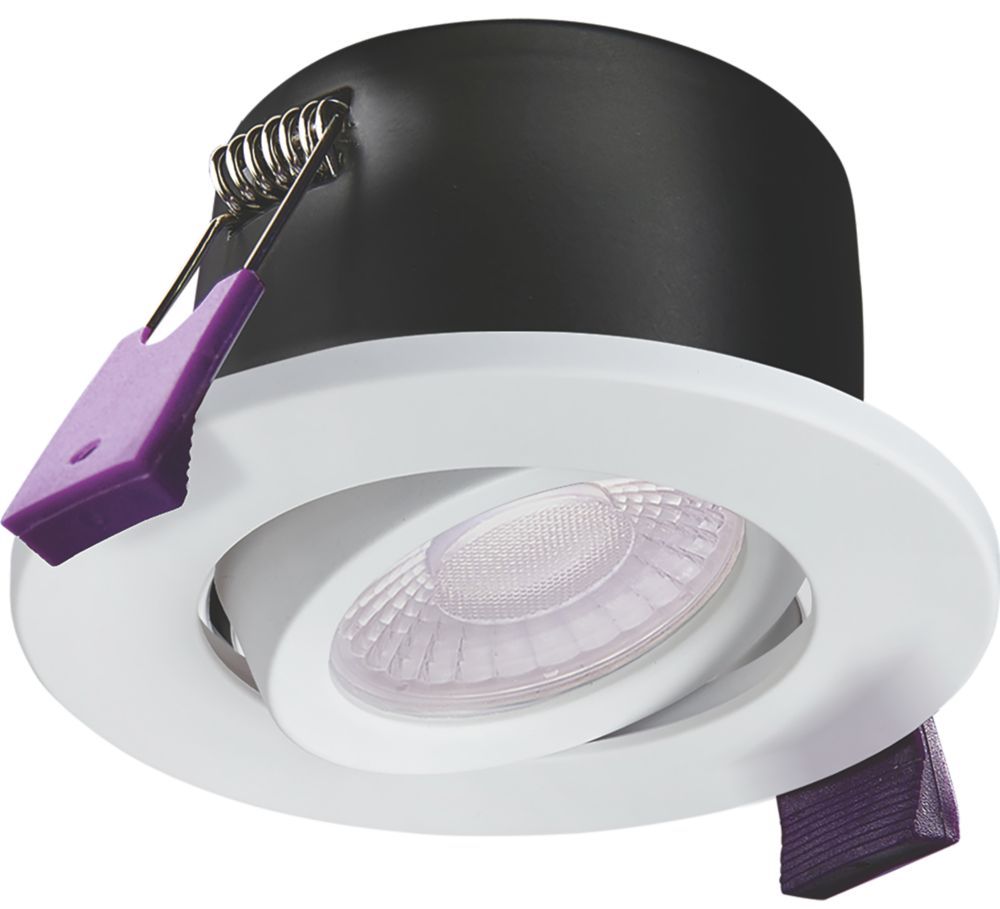 Image of Knightsbridge SpektroLED Tilt Fire Rated LED 4-CCT Downlight White 5 / 8W 870lm 