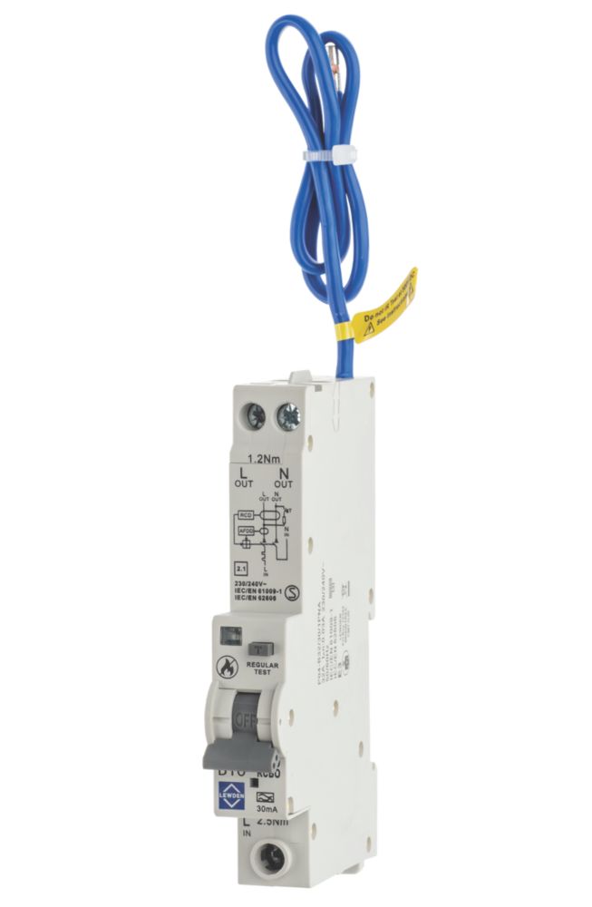 Image of Lewden P04-B16/30/1PNA 16A 30mA 1+N Type B AFDD & RCBO 
