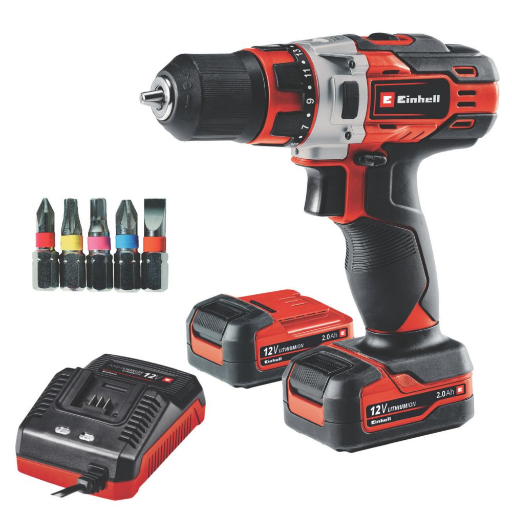 Image of Einhell TE-CD 12/1 Li 12V 2 x 2.0Ah Li-Ion Power X-Change Cordless Drill 