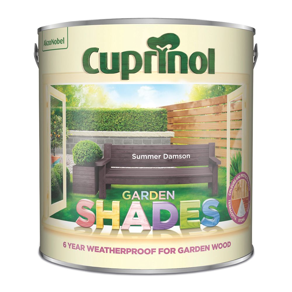 Image of Cuprinol Garden Shades Wood Paint Matt Summer Damson 2.5Ltr 