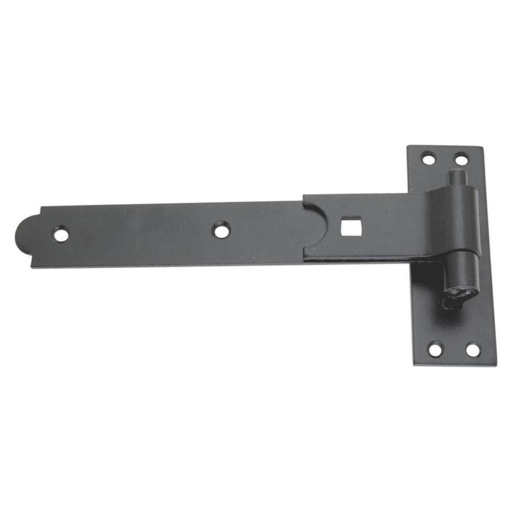 Image of Smith & Locke Black Powder-Coated Gate Hinge Straight Hook & Band 40mm x 300mm x 133mm 