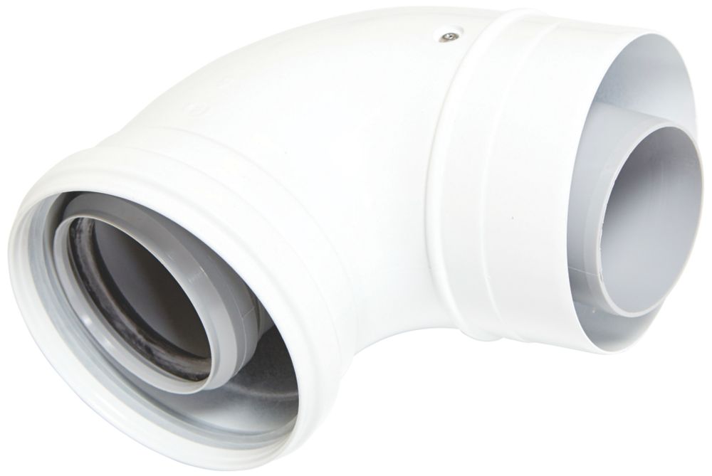 Image of Ideal Heating Flue Elbow Kit 60/100mm 90Â° 