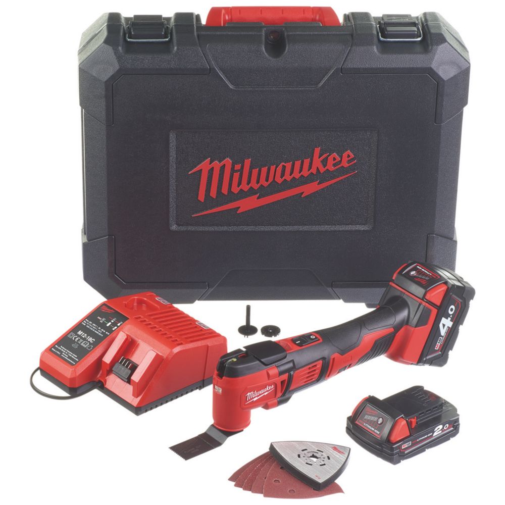 Image of Milwaukee M18 BMT-421C 18V 2 x 2.0 / 4.0Ah Li-Ion RedLithium Cordless Multi-Tool 