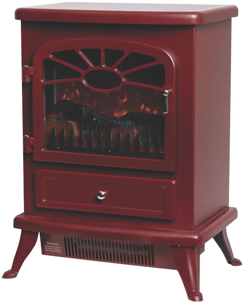 Image of Focal Point ES2000 Burgundy Electric Stove 430mm x 540mm 