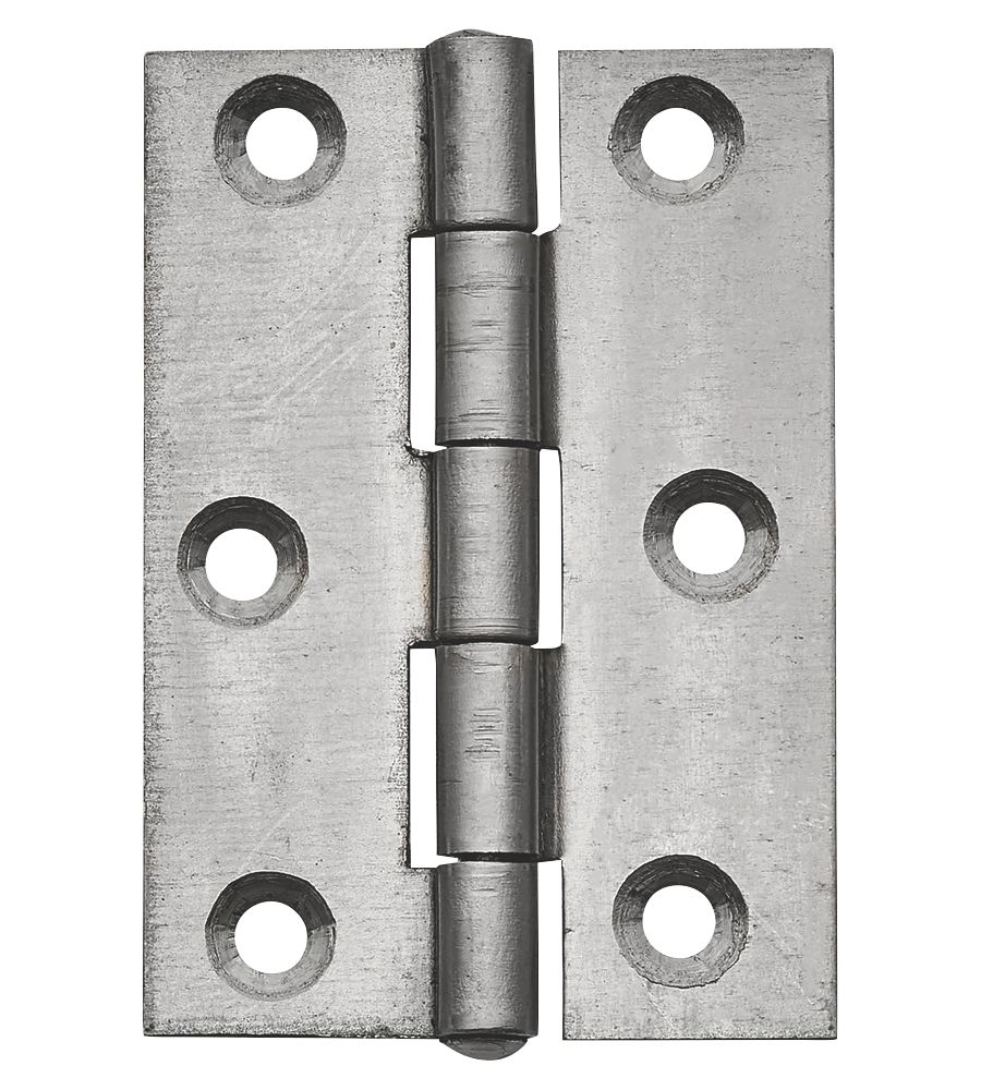 Image of Self-Colour Fixed Pin Butt Hinges 63mm x 44mm 2 Pack 