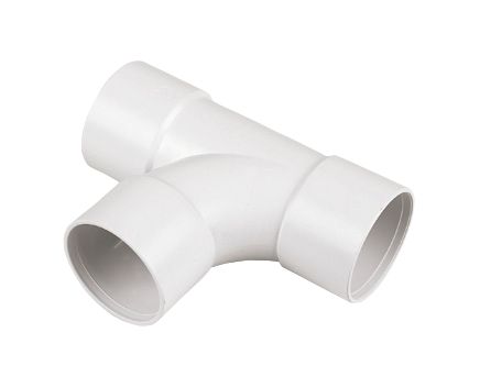Image of FloPlast Solvent Weld Equal Tees White 32mm 3 Pack 