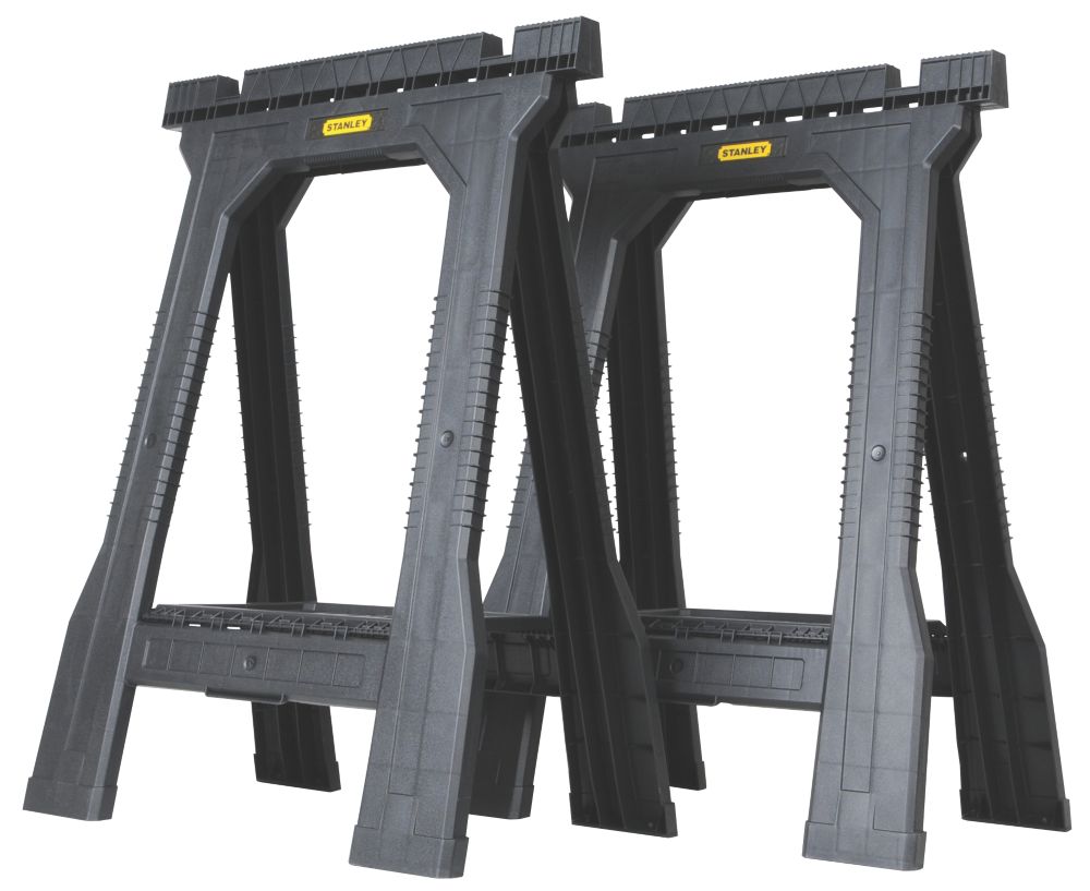 Image of Stanley Folding Junior Saw Horses 57.1cm 2 Pack 