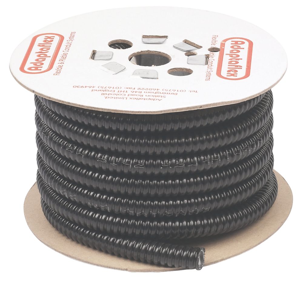 Image of Adaptaflex PVC Liquid Resistant Covered Steel Conduit 16mm x 10m Black 