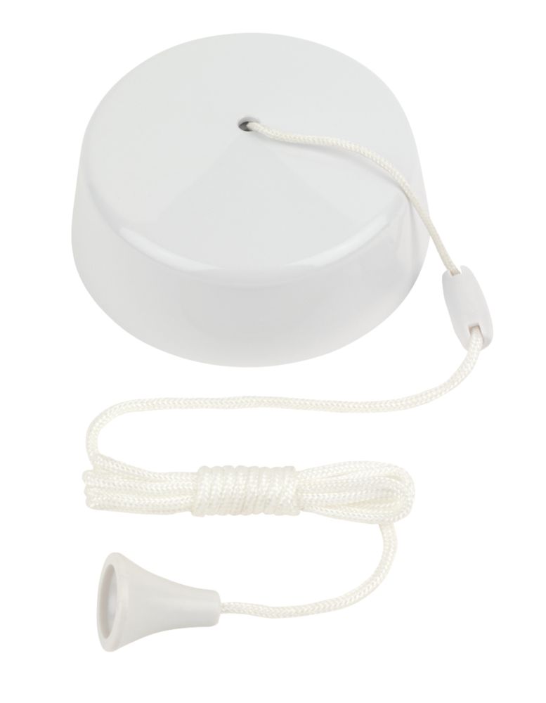 Image of 10AX 2-Way Pull Cord Switch White 