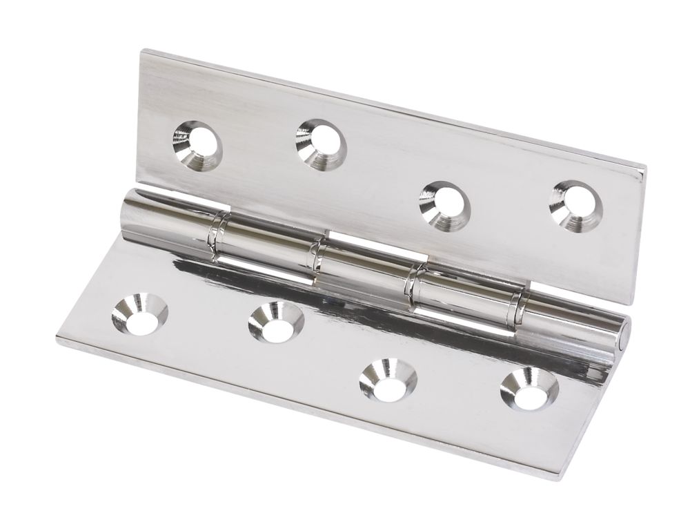Image of Polished Chrome Double Phosphor Bronze Washered Hinge 102mm x 67mm 2 Pack 