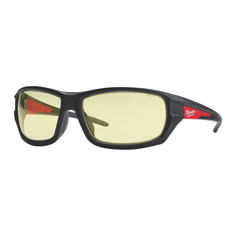 Image of Milwaukee Performance Yellow Lens Safety Glasses 