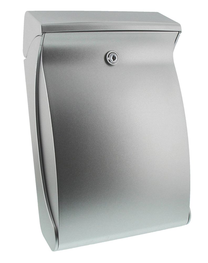 Image of Burg-Wachter Swing Post Box Silver Painted Finish 