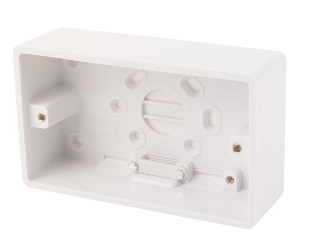 Image of Crabtree Capital 2-Gang Surface Pattress Back Box 44mm 