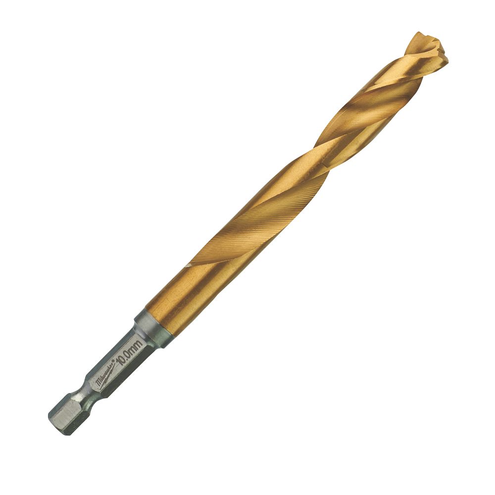Image of Milwaukee Hex Shank HSS Drill Bit 10mm x 120mm 