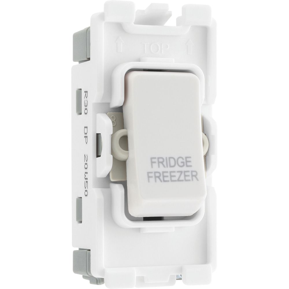 Image of British General Nexus Grid 20A Grid DP Fridge Freezer Switch White 