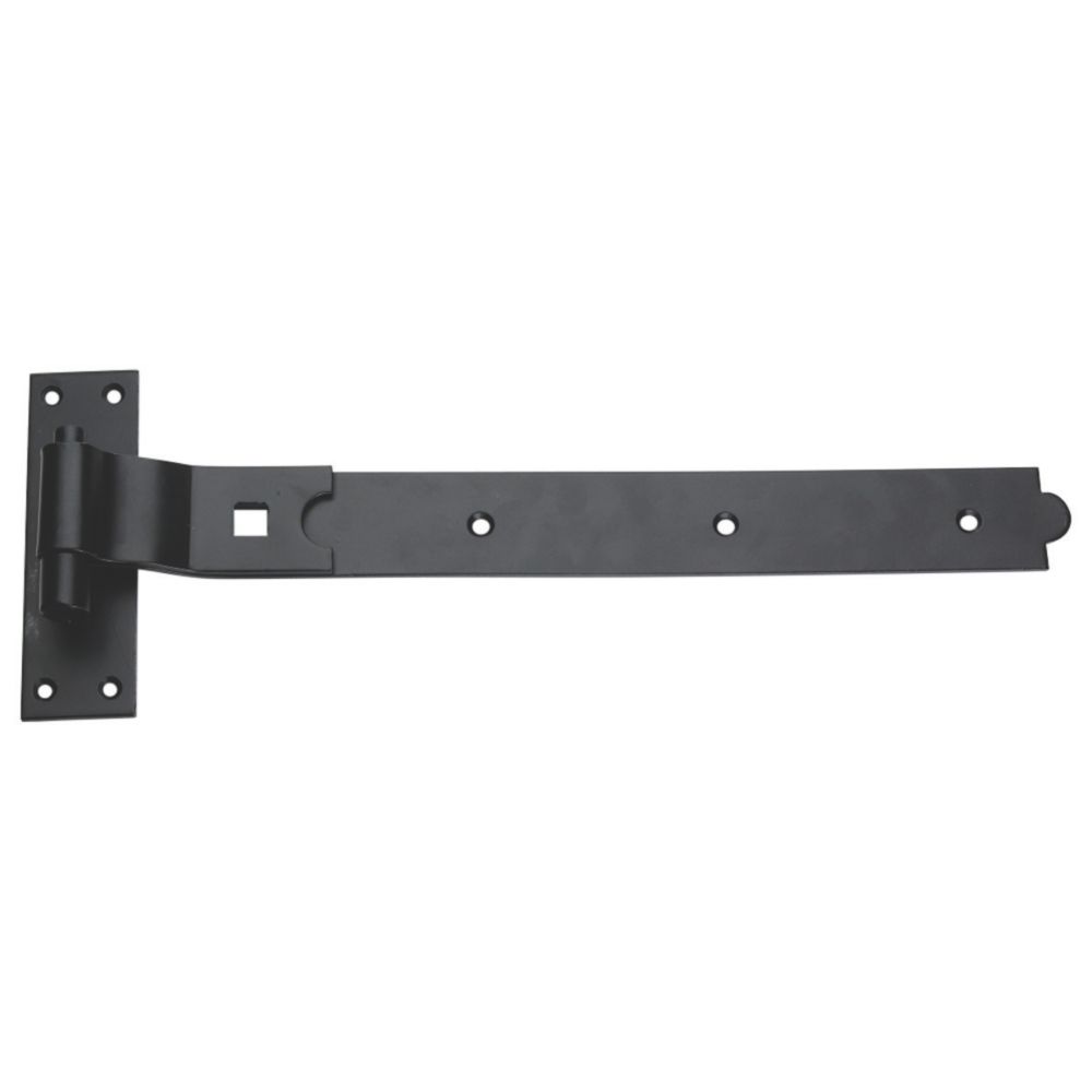 Image of Smith & Locke Black Powder-Coated Gate Hinge Cranked Hook & Band 40mm x 350mm x 135mm 