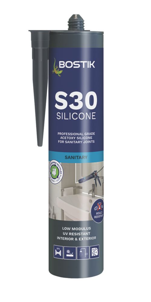 Image of Bostik S30 Sanitary Silicone Sealant Clear 310ml 