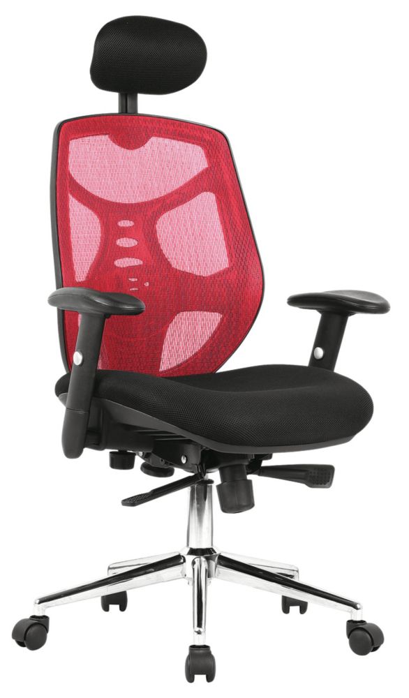 Image of Nautilus Designs Polaris High Back Executive Chair Red 