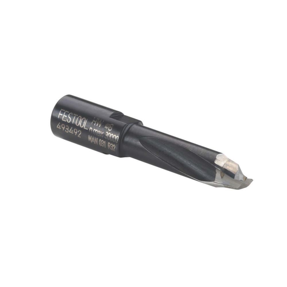 Image of Festool Domino 9mm Shank Double-Flute Straight Router Cutter 8mm x 28mm 