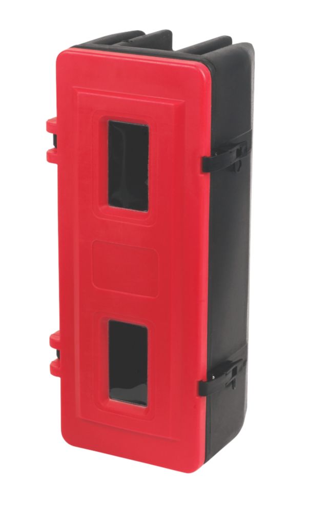 Image of HS70 Single Fire Extinguisher Cabinet 320mm x 255mm x 700mm Red / Black 