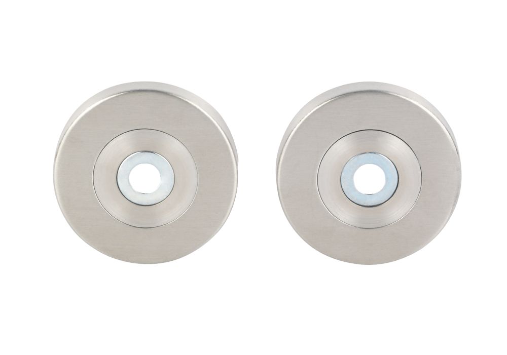 Image of Eurospec Pull Handle Roses Satin Stainless Steel 52mm 2 Pack 