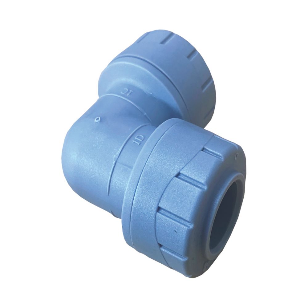 Image of PolyPlumb Plastic Push-Fit Equal 90Â° Elbows 15mm 10 Pack 