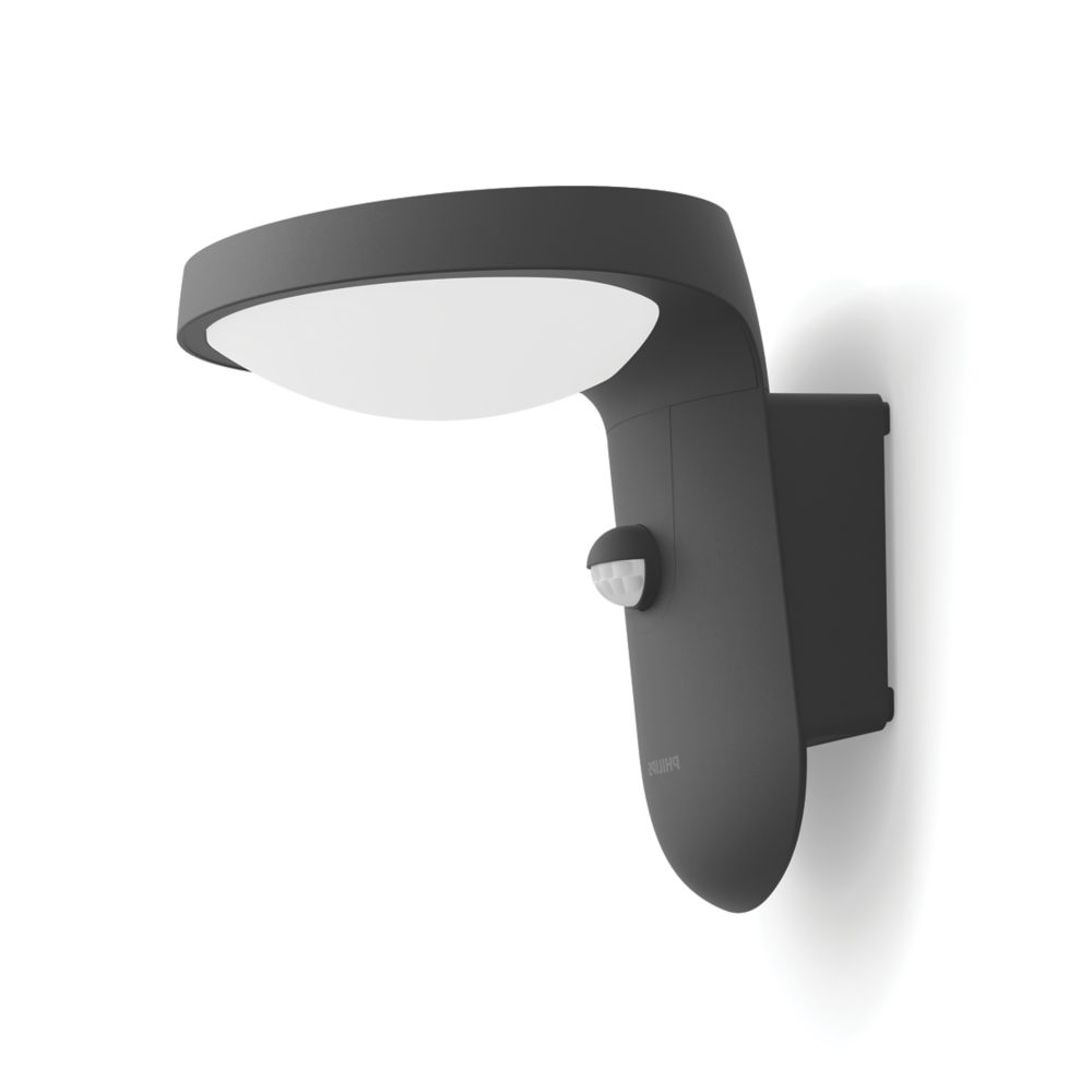 Image of Philips Tyla Outdoor LED Wall Light With PIR Sensor Anthracite 9W 820lm 