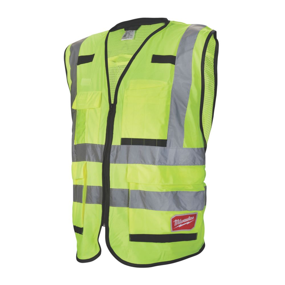 Image of Milwaukee Premium Hi-Vis Vest Yellow XX Large / XXX Large 46" Chest 
