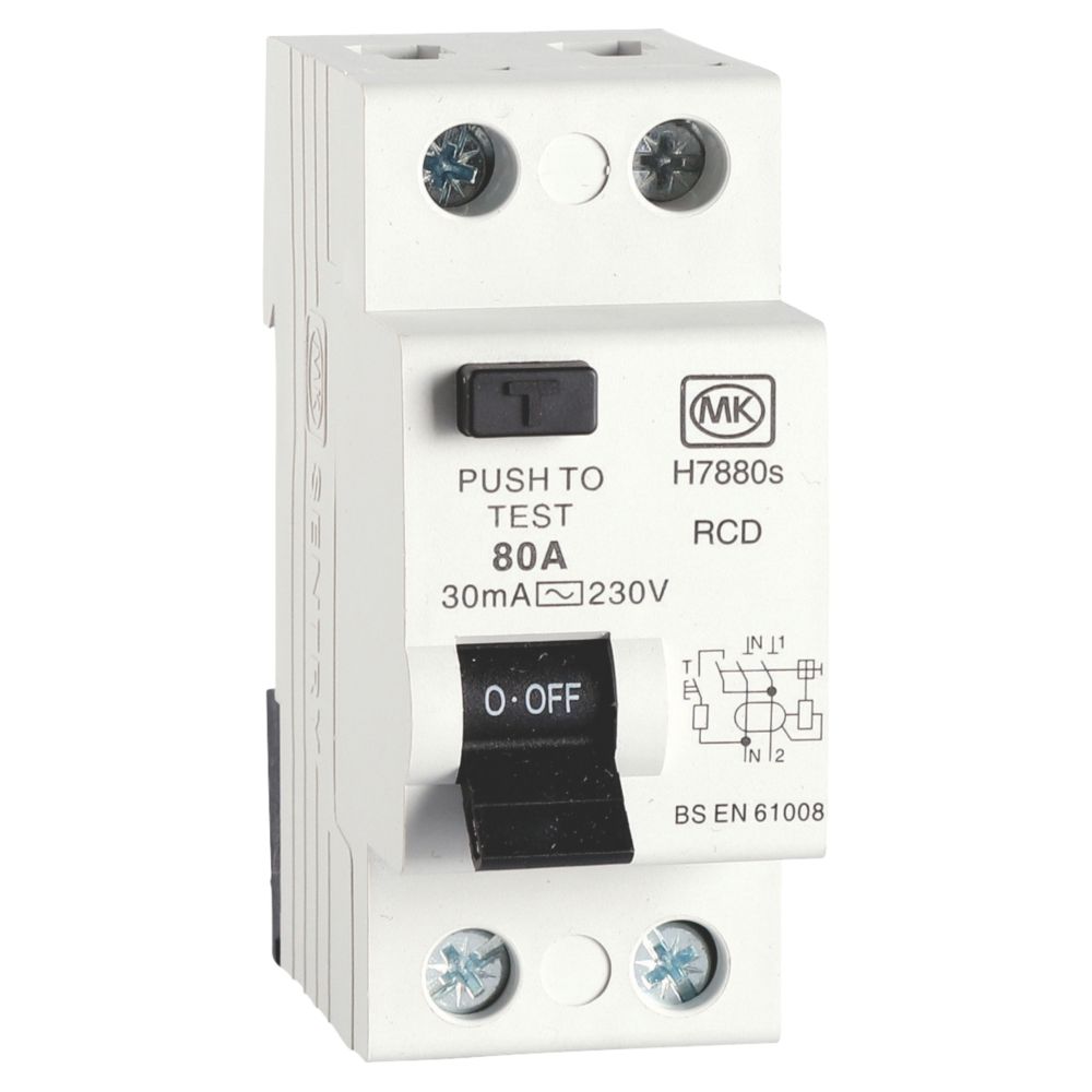 Image of MK Sentry 80A 30mA DP Type AC RCD 