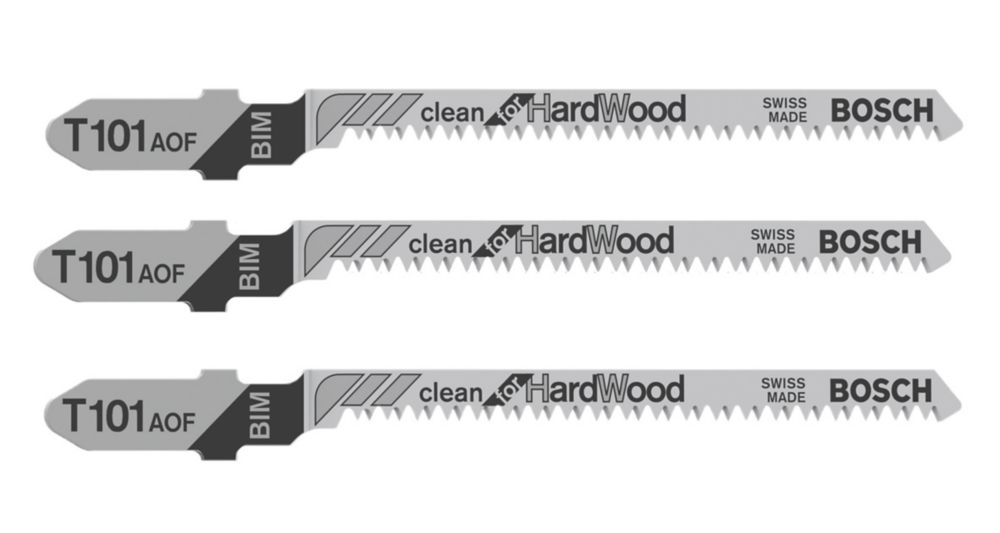 Image of Bosch T101AOF Wood Jigsaw Blades 83mm 3 Pack 