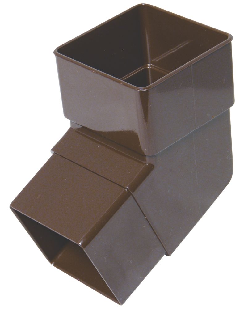 Image of FloPlast 112.5Â° Square Offset Bend Brown 65mm 